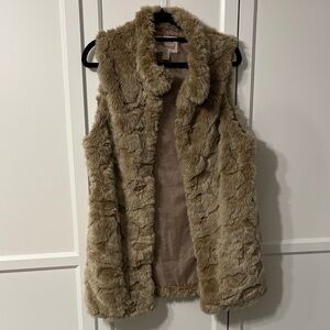 Forever 21 Tan Faux Fur Vest
